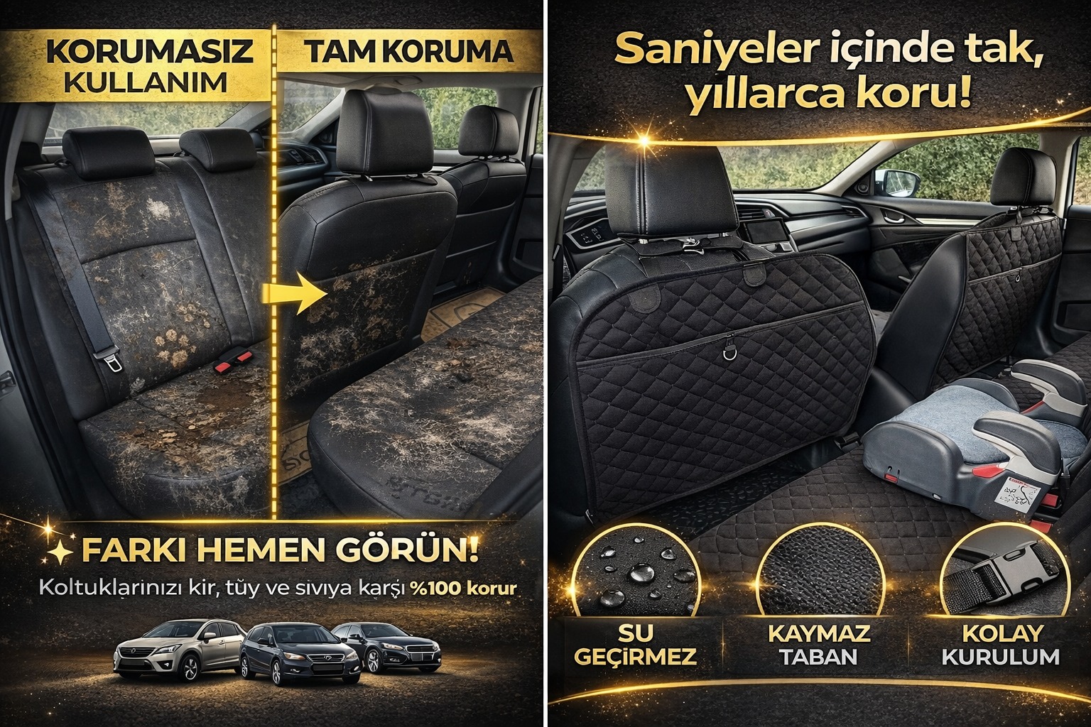 Tay Tüyü Oto Koltuk Koruyucu Kılıf - Görsel 8