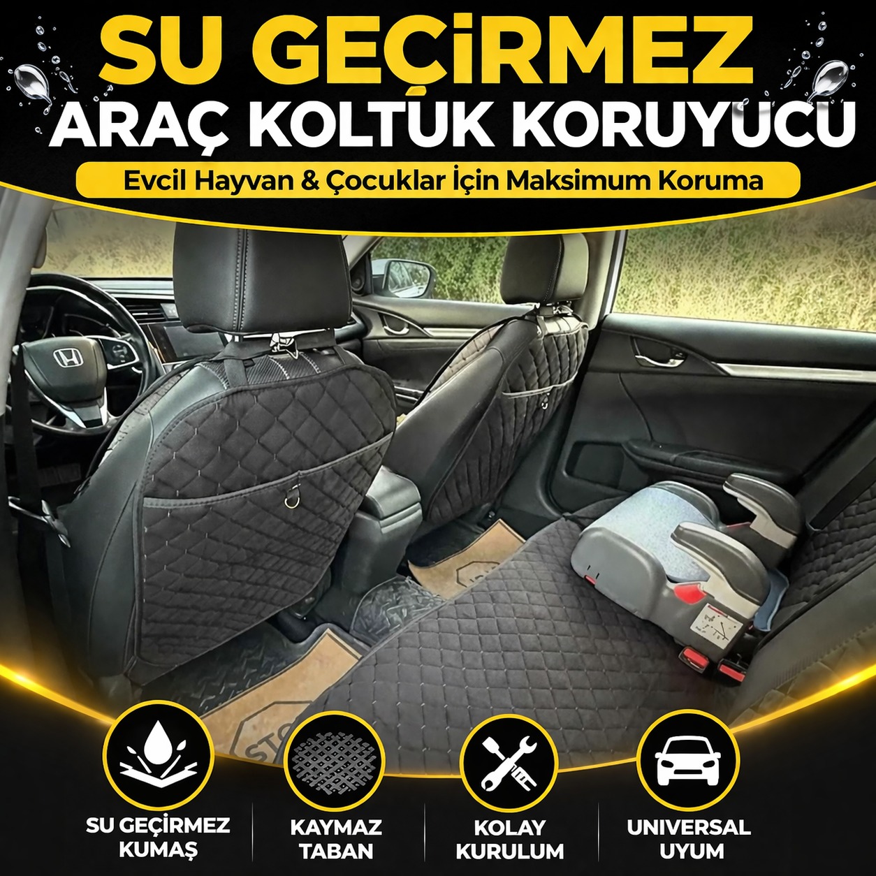 Tay Tüyü Oto Koltuk Koruyucu Kılıf - Görsel 9
